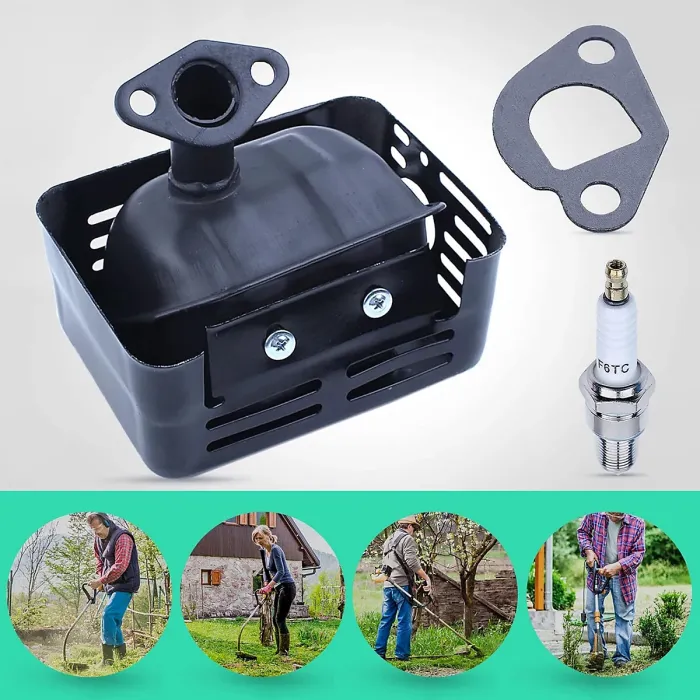 Muffler Exhaust with Tail Pipe for Honda GX160, GX200 5.5HP, 6.5HP Engine