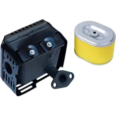 Exhaust Muffler with Air Filter for Honda GX160, GX200 5.5HP, 6.5HP Engine