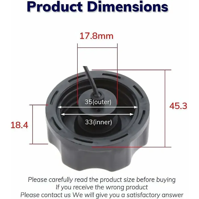 2 Pack Fuel Tank cover for Lawnmowers, Brush Cutters