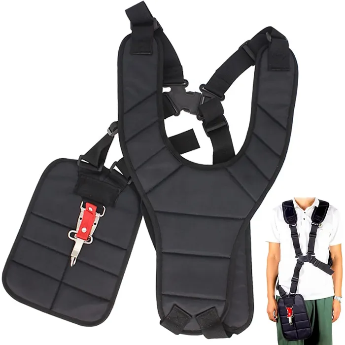 Double Mower Belt, Adjustable Harness for Universal Lawn Mower Accessories