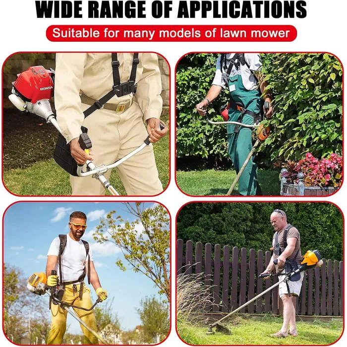 Double Mower Belt, Adjustable Harness for Universal Lawn Mower Accessories