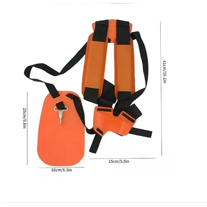 Weeding Harness, Double Shoulder Strap for Brush Cutter, Nylon Chest Harness