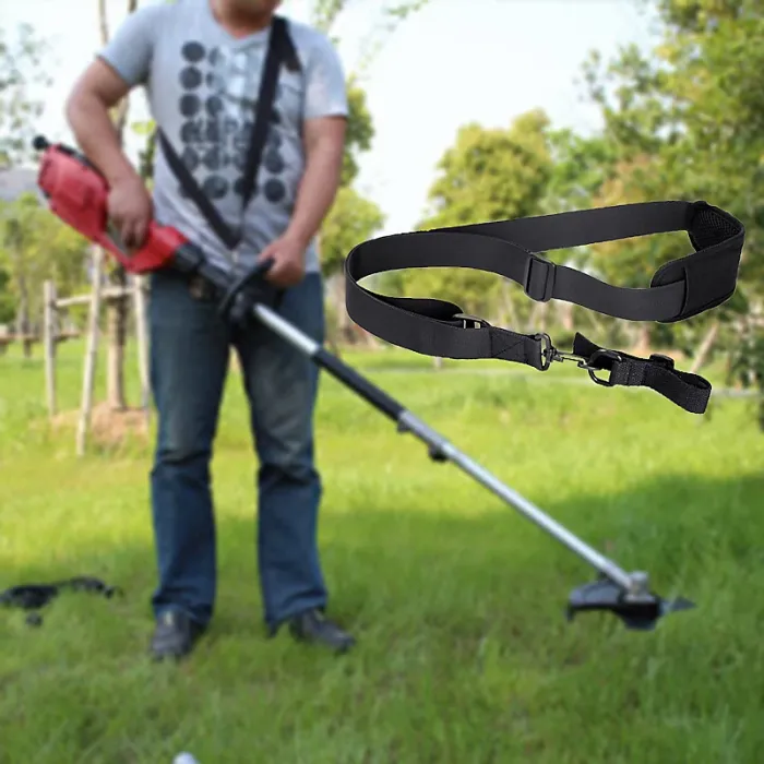 Adjustable Black Nylon Lawn Mower Shoulder Strap for Chainsaws and Mowers