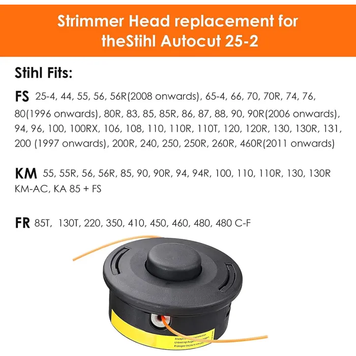 Trimmer Head for Stihl Auto Cut 25-2, Fits FS, KM Series Mowers