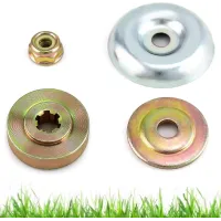 4Pcs Metal Gear Blade Nut Set for Lawn Mower, Brush Cutter Accessories