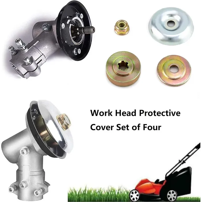 4Pcs Metal Gear Blade Nut Set for Lawn Mower, Brush Cutter Accessories