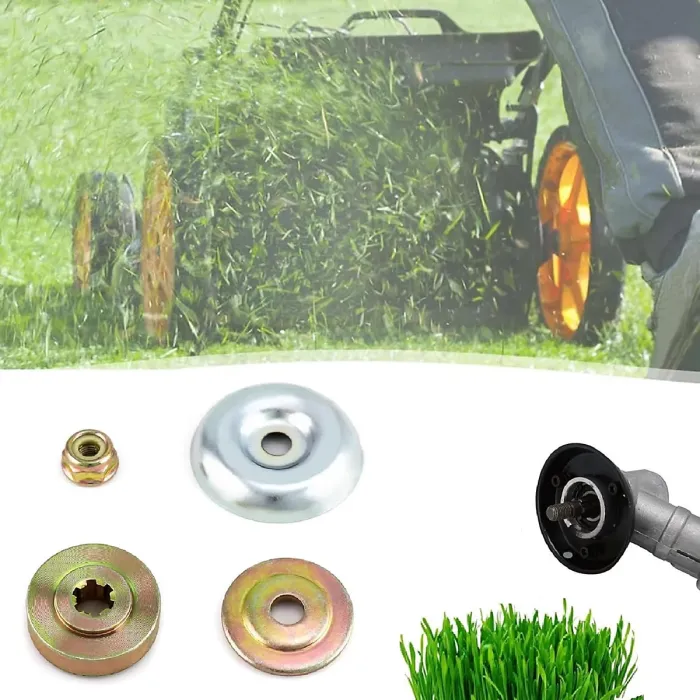 4Pcs Metal Gear Blade Nut Set for Lawn Mower, Brush Cutter Accessories