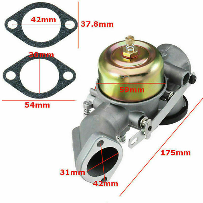 Compatible with Briggs-Stratton carburetors.Compatible with Briggs-Stratton 490499281707 12 HP engines.Compatible Toro55600 56150