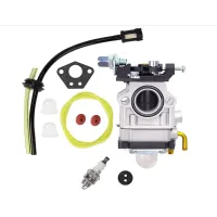 Carburettor for 52cc 49cc 43cc lawn mowers, including complete accessory kit, suitable for various lawn mowers