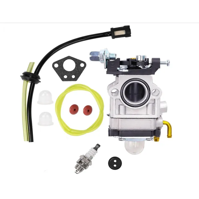 Carburettor for 52cc 49cc 43cc lawn mowers, including complete accessory kit, suitable for various lawn mowers