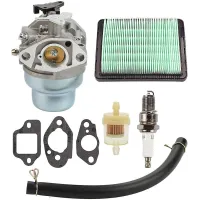 Carburetor Kit with Gasket, Spark Plug and Air Filter for Honda GCV160 GCV160A GCV160LA HRB216 HRS216 HRR216 HRT216 HRZ216