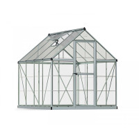 Greenhouse Hybrid 6 x 8 - Polycarbonate - L247 x W185 x H208 cm - Silver