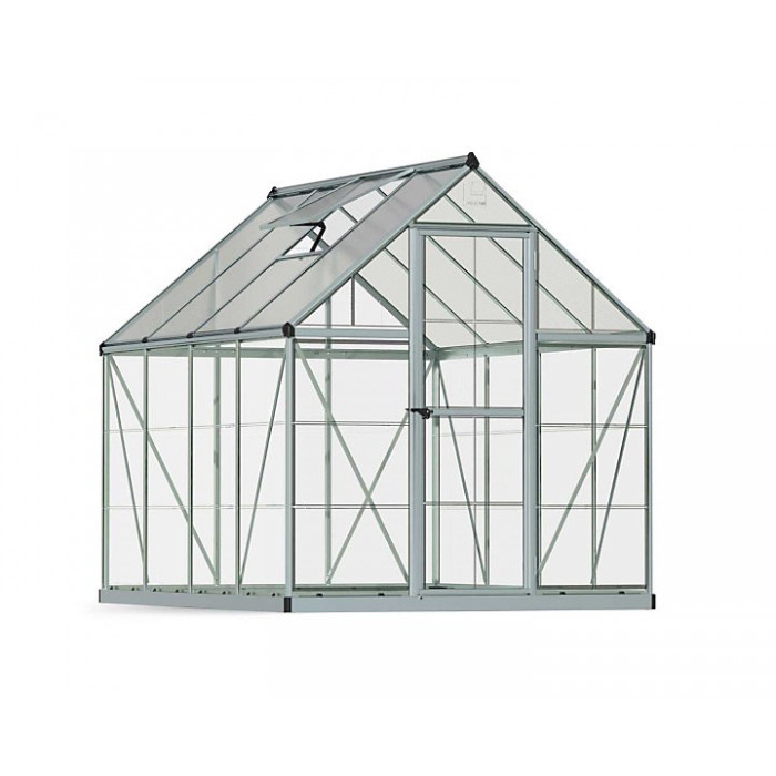 Greenhouse Hybrid 6 x 8 - Polycarbonate - L247 x W185 x H208 cm - Silver