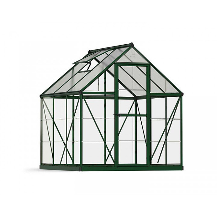 Greenhouse Hybrid 6X6 - Polycarbonate - L186 x W185 x H208 - Green