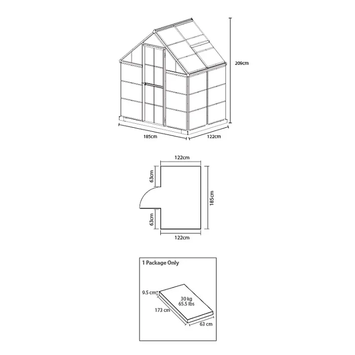 Palram - Canopia Harmony Green 6x4 Greenhouse