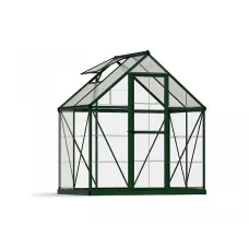Greenhouse Hybrid 6 x 4 - Polycarbonate - L126 x W185 x H208 cm - Green