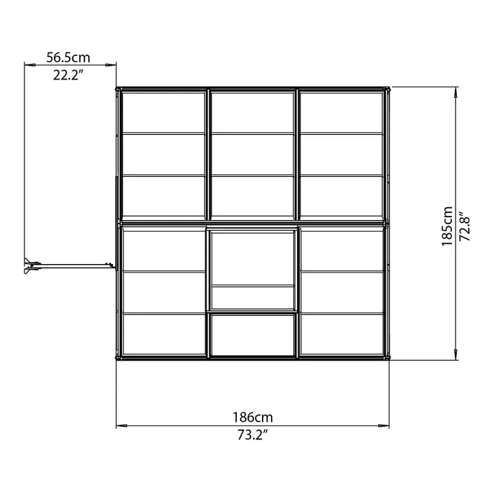 Palram - Canopia Mythos Silver 6x6 Greenhouse