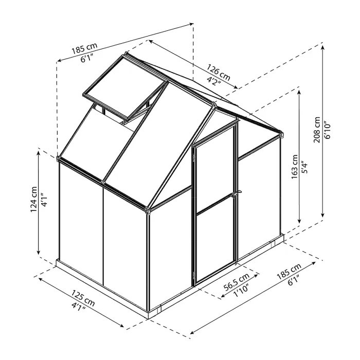Palram - Canopia Mythos Green 6X4 Greenhouse