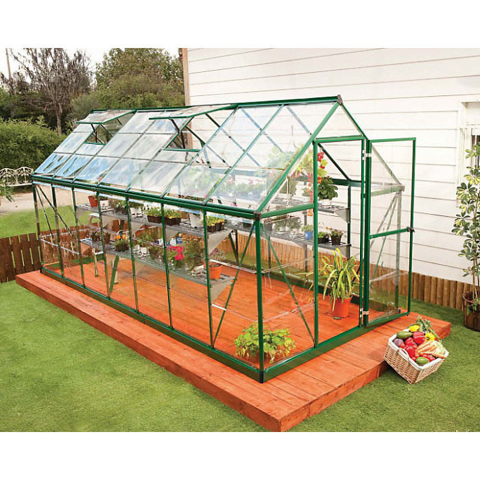 Greenhouse Harmony 6 x 14 - Polycarbonate - L426 x W185 x H208 cm - Green