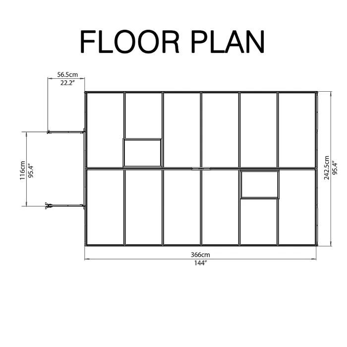 Palram Balance Silver 8x12 Greenhouse
