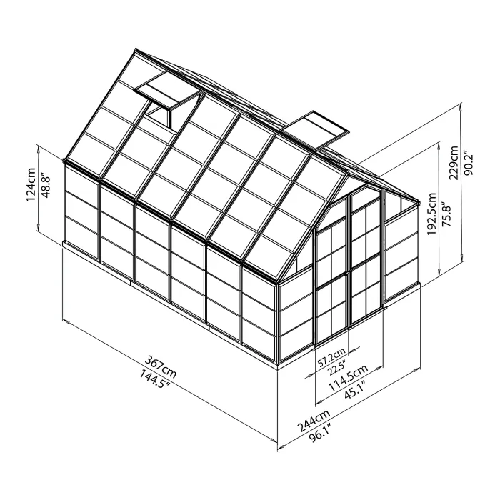 Palram - Canopia Octave Silver Greenhouse