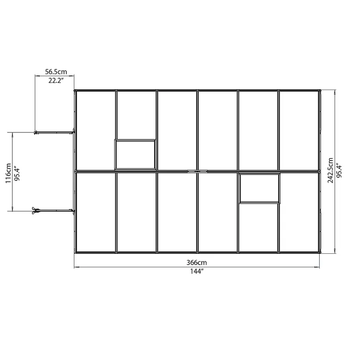 Palram - Canopia Essence 8x12 Greenhouse