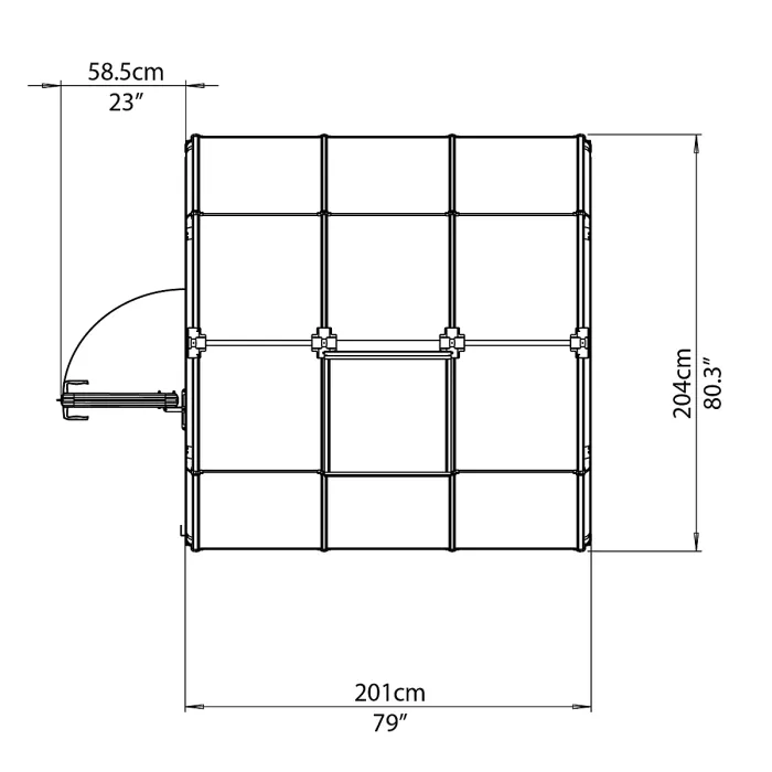Palram - Canopia Eco Grow Green 6x6 Greenhouse