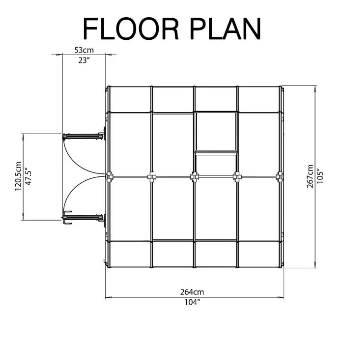 Rion Grand Gardner Green 8x8 Greenhouse