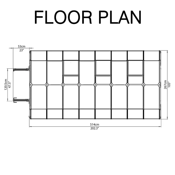 Rion Grand Gardner Green 8x16 Greenhouse