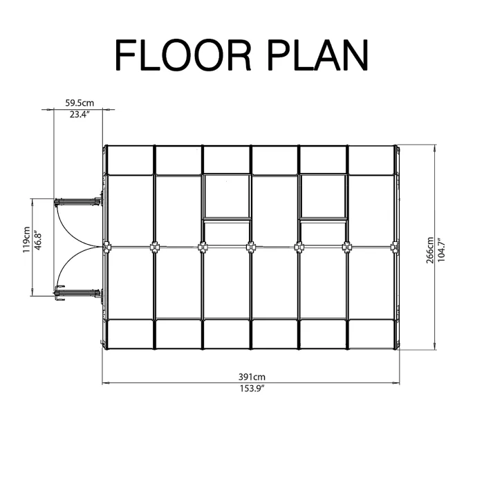 Palram - Canopia Hobby Gardner Green 8x12 Greenhouse