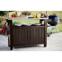 Keter Unity XL Outdoor Kitchen Cart with Storage - Brown
