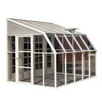 Lean To Greenhouse Sun Room Clear 8X10 - Polycarbonate/Acrylic - L322 x W257 x H266 cm