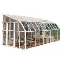 Lean To Greenhouse Sun Room Clear 8 x 20 - Polycarbonate/Acrylic - L632 x W257 x H266 cm