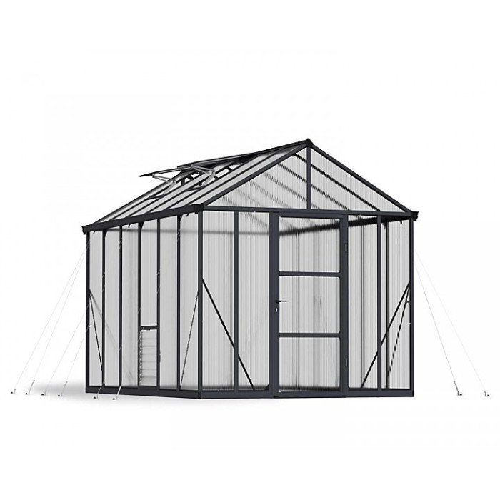 Greenhouse Glory 8 x 12 - Polycarbonate - L364 x W253 x H268.5 cm - Grey