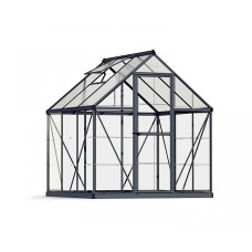 Greenhouse Hybrid 6X6 - Polycarbonate - L186 x W185 x H208 - Grey