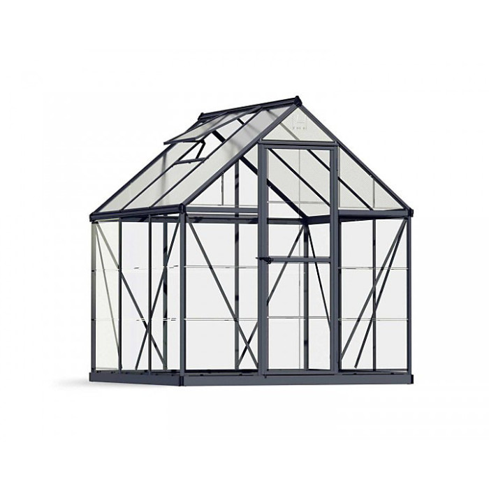 Greenhouse Hybrid 6X6 - Polycarbonate - L186 x W185 x H208 - Grey
