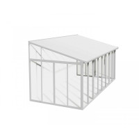 Lean To Greenhouse Sanremo Veranda 3X5.46 - Polycarbonate/Acrylic - L556 x W300 x H310 - White
