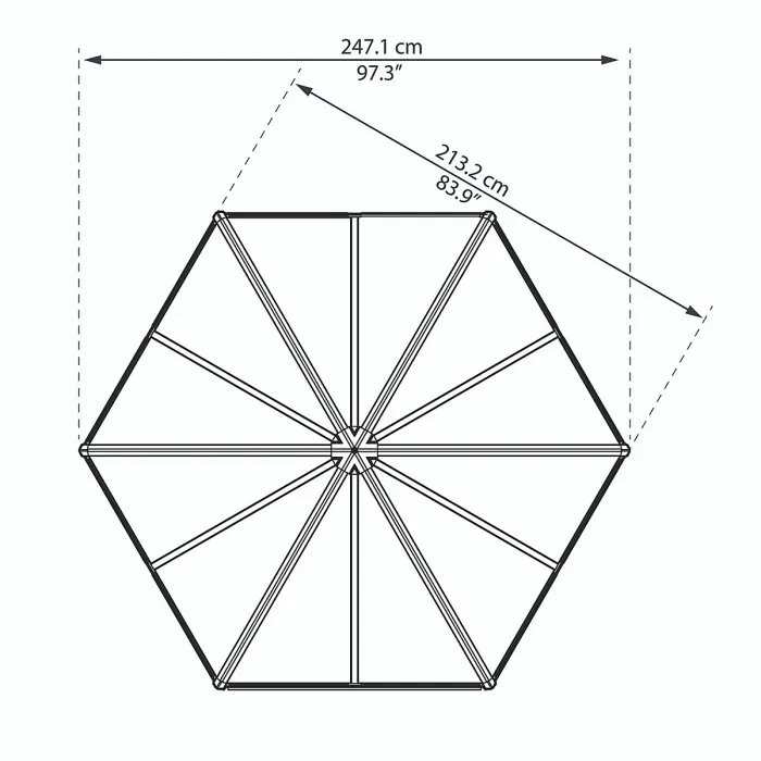 Palram - Canopia Oasis™ Grey 8x6 Greenhouse