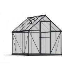 Greenhouse Mythos 6 x 8 - Polycarbonate - L247 x W185 x H208 cm - Grey