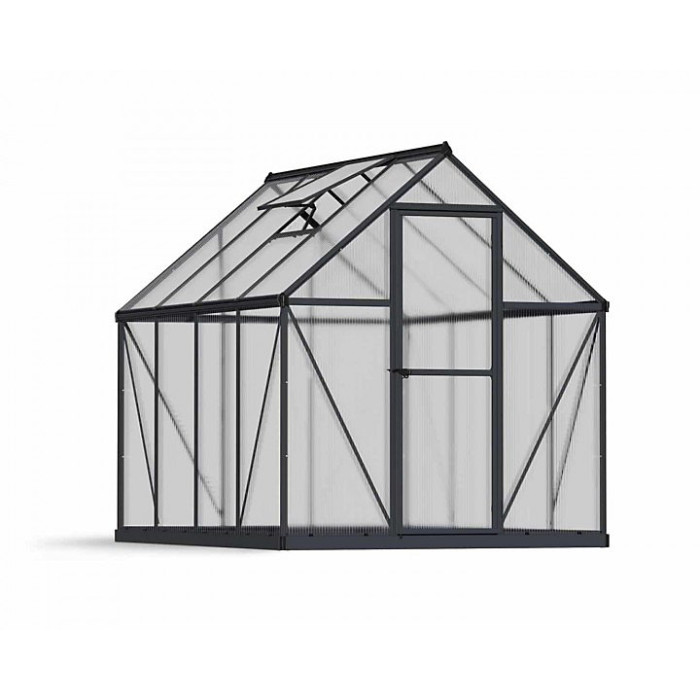 Greenhouse Mythos 6 x 8 - Polycarbonate - L247 x W185 x H208 cm - Grey