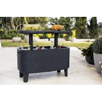 Keter Bevy Bar Cocktail Table - Anthracite/Grey
