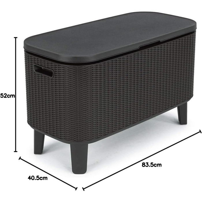 Keter Bevy Bar Cocktail Table - Anthracite/Grey