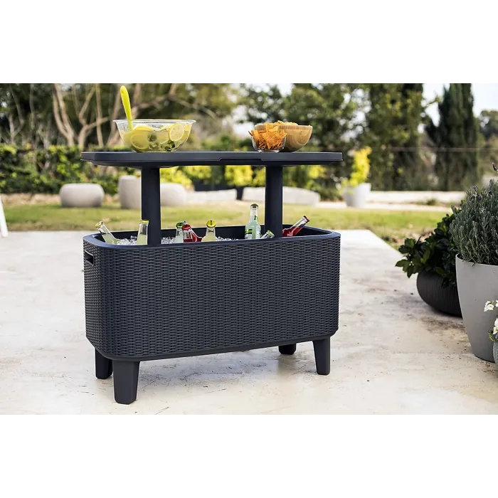 Keter Bevy Bar Cocktail Table - Anthracite/Grey