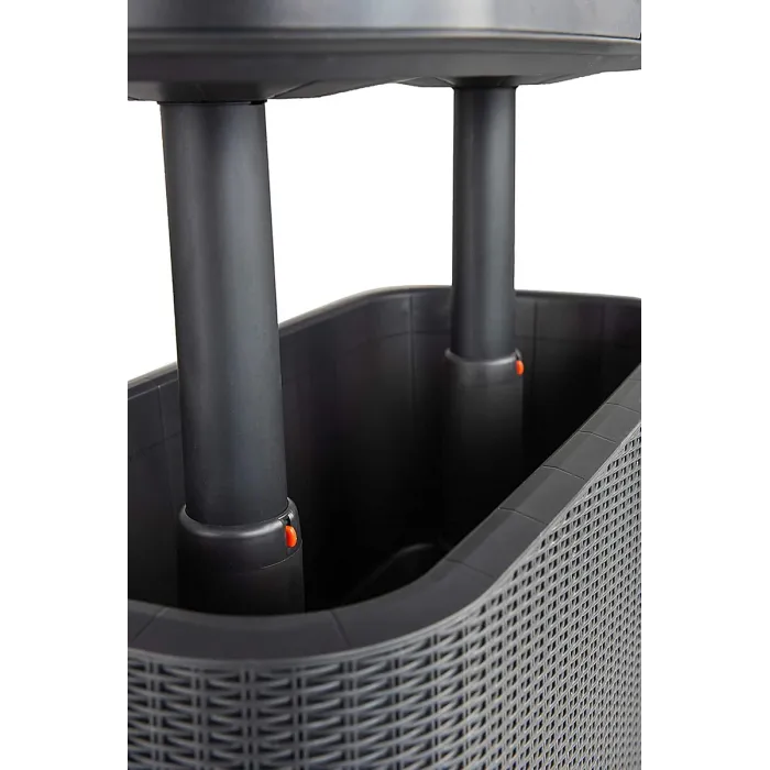 Keter Bevy Bar Cocktail Table - Anthracite/Grey