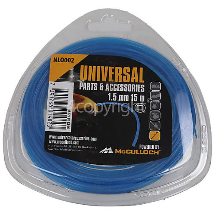 Universal Powered By McCulloch Genuine Spare Part - NLO002 Round Strimmer Nylon Line - FLY5107071879