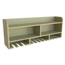 Tooltrek2 Power tool organizer storage rack, wall-mount drill holder, charging station for 10 power drills, UniMDF