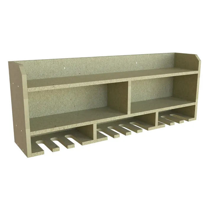 Tooltrek2 Power tool organizer storage rack, wall-mount drill holder, charging station for 10 power drills, UniMDF