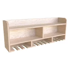 Tooltrek2 Power tool organizer storage rack, wall-mount drill holder, charging station for 10 power drills, Plywood