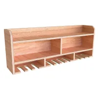 Tooltrek2 Power tool organizer storage rack, wall-mount drill holder, charging station for 10 power drills, Eucalyptus