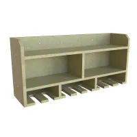 Tooltrek2 Power tool organizer storage rack, wall-mount drill holder, charging station for 8 power drills, UniMDF